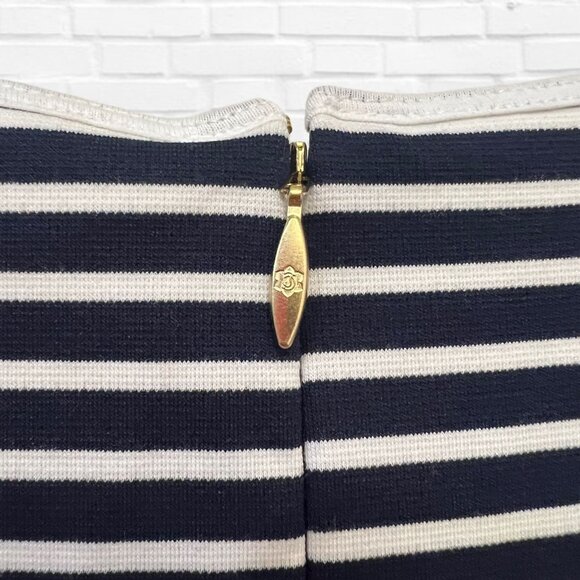 Draper James A-Line Mini Dress Sleeveless Striped Ruffle Hem Nassau Stretch XXL - Picture 10 of 13